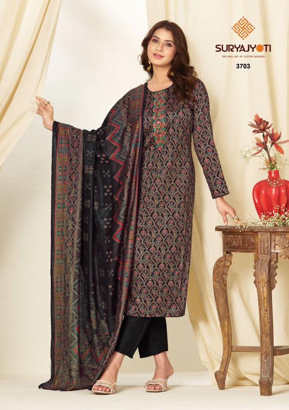 Suryajyoti kalki vol-37 printed self dress material wholesale
